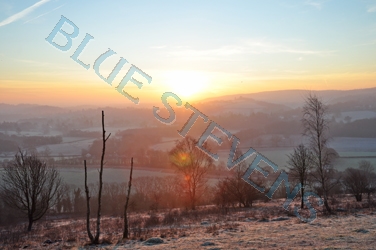 sunrise over dorking from white down